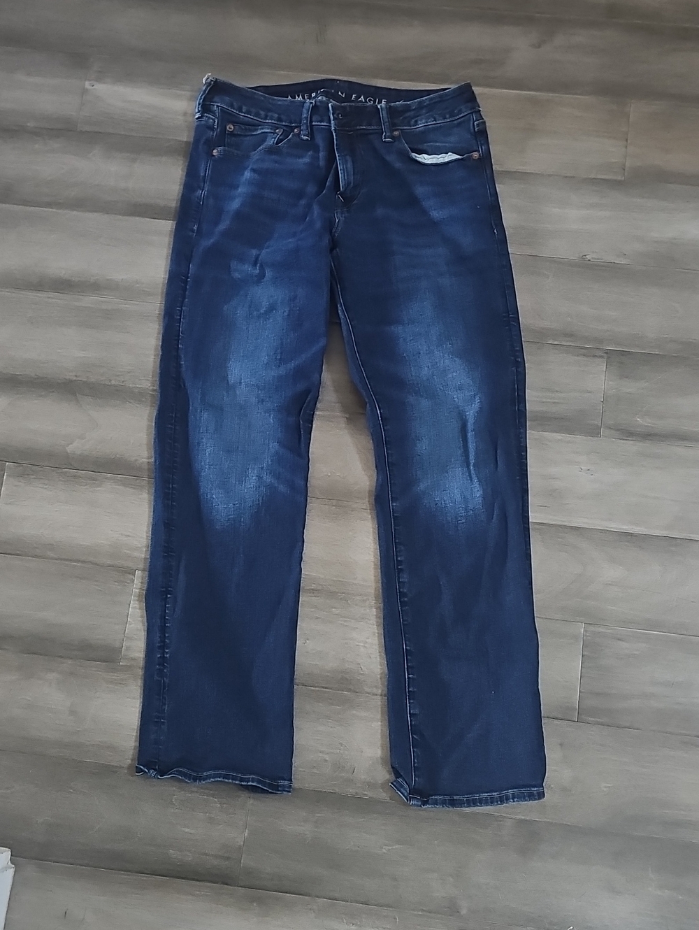 American Eagle Outfitters Men's Navy Blue Relaxed Fit Jeans Bootcut